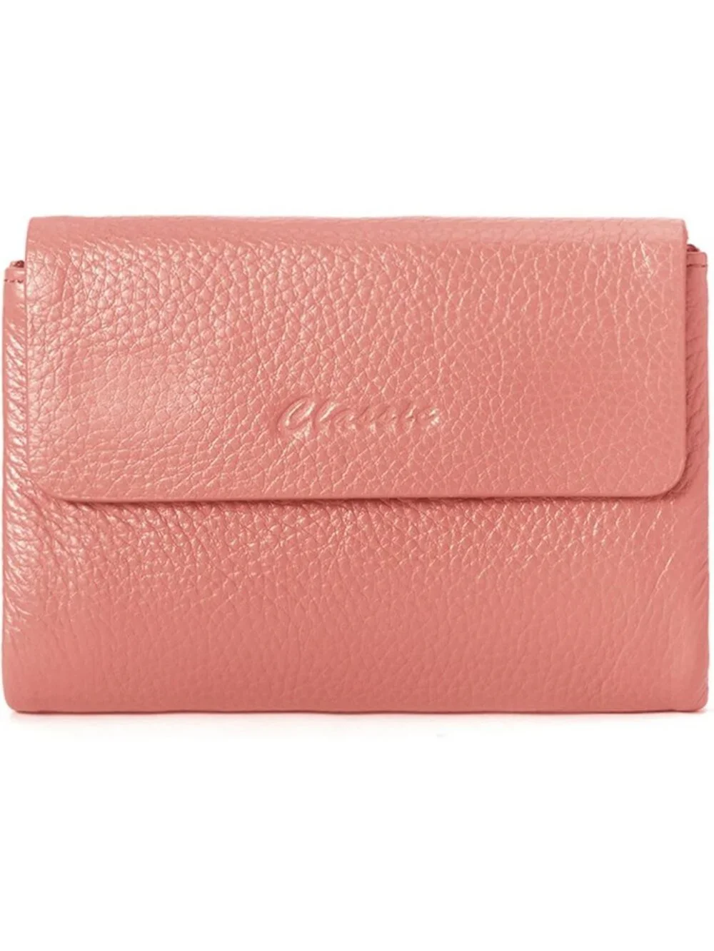 Genuine Leather Women's Bifold Wallet with Magnetic Closure & ID Window